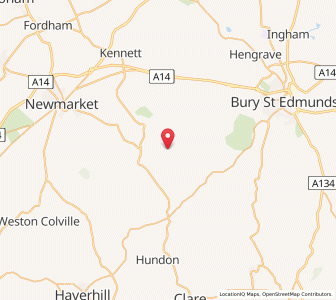 Map of Ousden, EnglandEngland