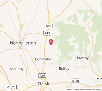 Map of Over Silton, EnglandEngland