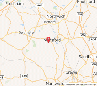 Map of Over, EnglandEngland