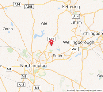 Map of Overstone, EnglandEngland