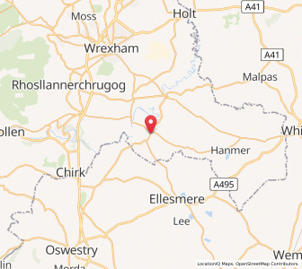 Map of Overton, WalesWales