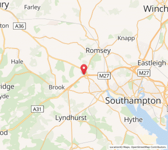 Map of Ower, EnglandEngland