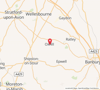 Map of Oxhill, EnglandEngland