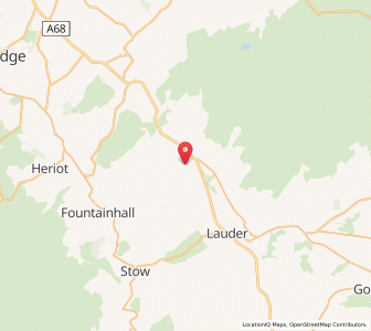 Map of Oxton, ScotlandScotland