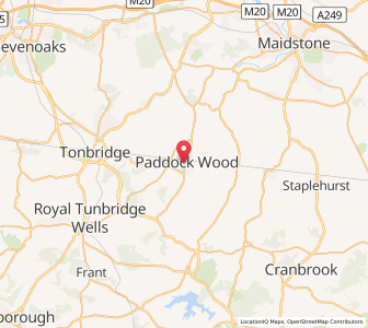 Map of Paddock Wood, EnglandEngland