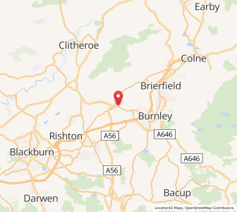 Map of Padiham, EnglandEngland