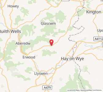 Map of Painscastle, WalesWales