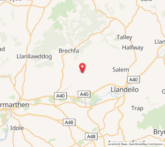 Map of Pantglas Hall, WalesWales