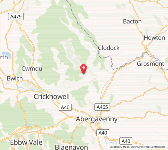 Map of Partrishow, WalesWales