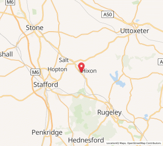 Map of Pasturefields, EnglandEngland
