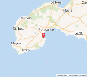 Map of Paul, EnglandEngland