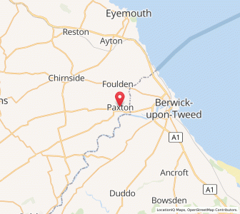 Map of Paxton, ScotlandScotland