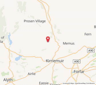 Map of Pearsie, ScotlandScotland