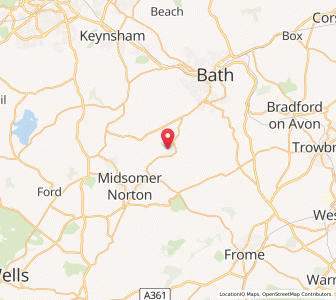 Map of Peasedown Saint John, EnglandEngland