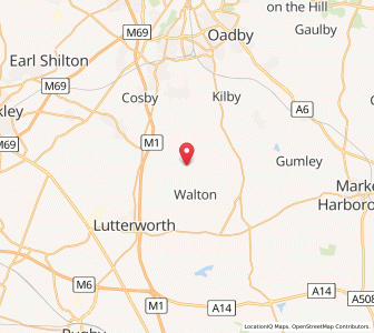Map of Peatling Parva, EnglandEngland