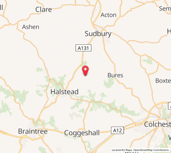 Map of Pebmarsh, EnglandEngland