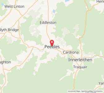 Map of Peebles, ScotlandScotland