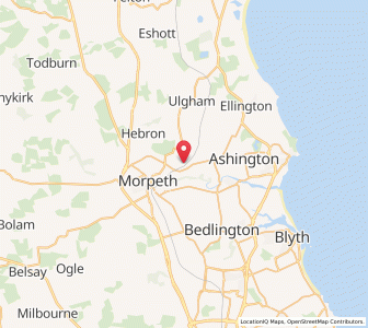 Map of Pegswood, EnglandEngland
