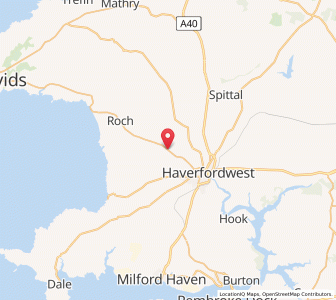 Map of Pelcomb Cross, WalesWales