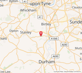 Map of Pelton Fell, EnglandEngland