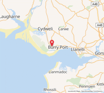 Map of Pembrey, WalesWales