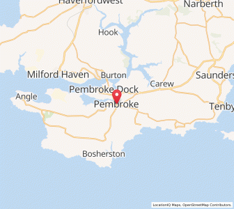 Map of Pembroke, WalesWales
