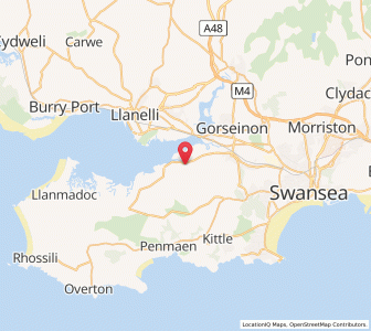 Map of Pen-clawdd, WalesWales