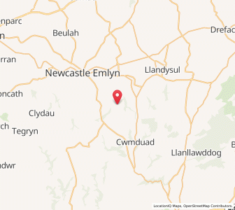Map of Penboyr, WalesWales