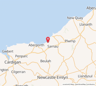 Map of Penbryn, WalesWales