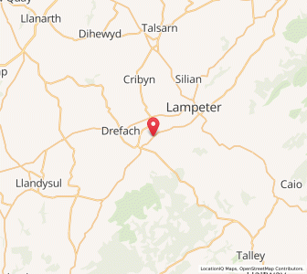 Map of Pencarreg, WalesWales