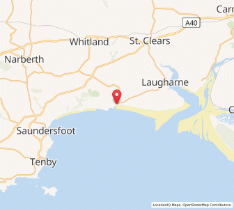 Map of Pendine, WalesWales