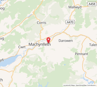 Map of Penegoes, WalesWales