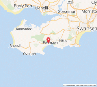 Map of Penmaen, WalesWales