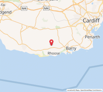 Map of Penmark, WalesWales