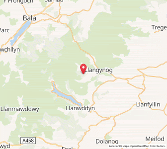 Map of Pennant-Melangell, WalesWales