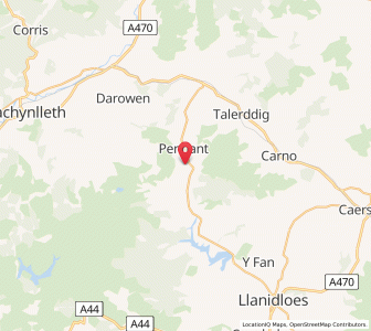 Map of Pennant, WalesWales
