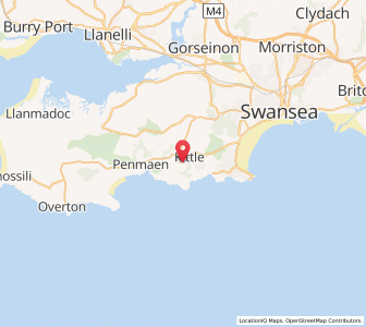 Map of Pennard, WalesWales
