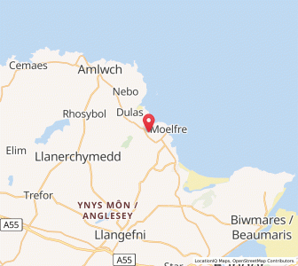 Map of Penrhos-Lligwy, WalesWales