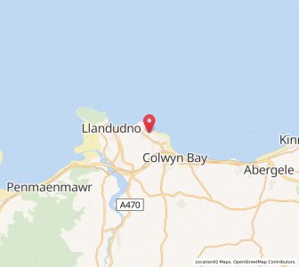 Map of Penrhyn Bay, WalesWales