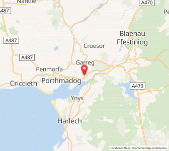 Map of Penrhyndeudraeth, WalesWales