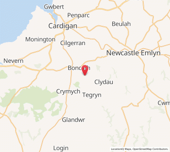 Map of Penrydd, WalesWales