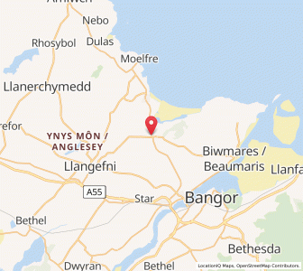Map of Pentraeth, WalesWales