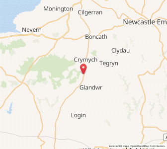 Map of Pentre Galar, WalesWales