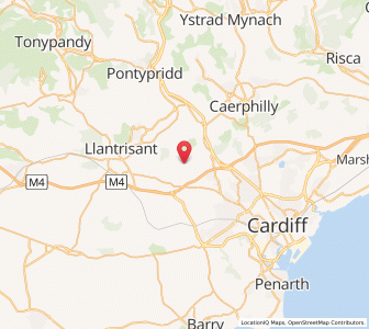 Map of Pentyrch, WalesWales