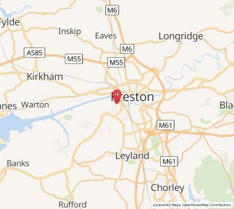 Map of Penwortham, EnglandEngland