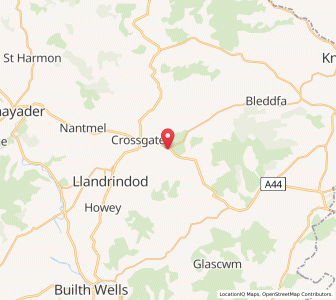 Map of Penybont, WalesWales