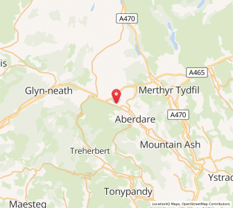 Map of Penywaun, WalesWales