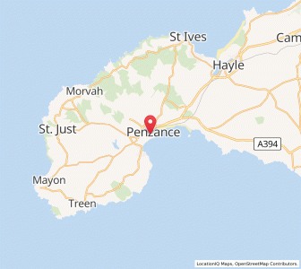 Map of Penzance, EnglandEngland