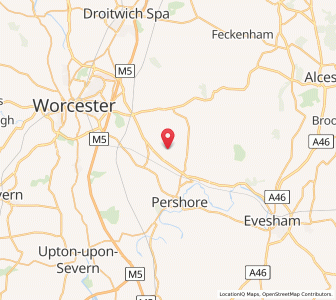 Map of Peopleton, EnglandEngland