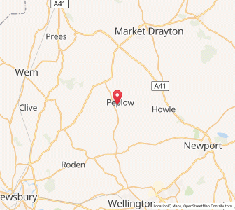 Map of Peplow, EnglandEngland